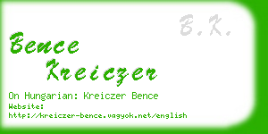 bence kreiczer business card